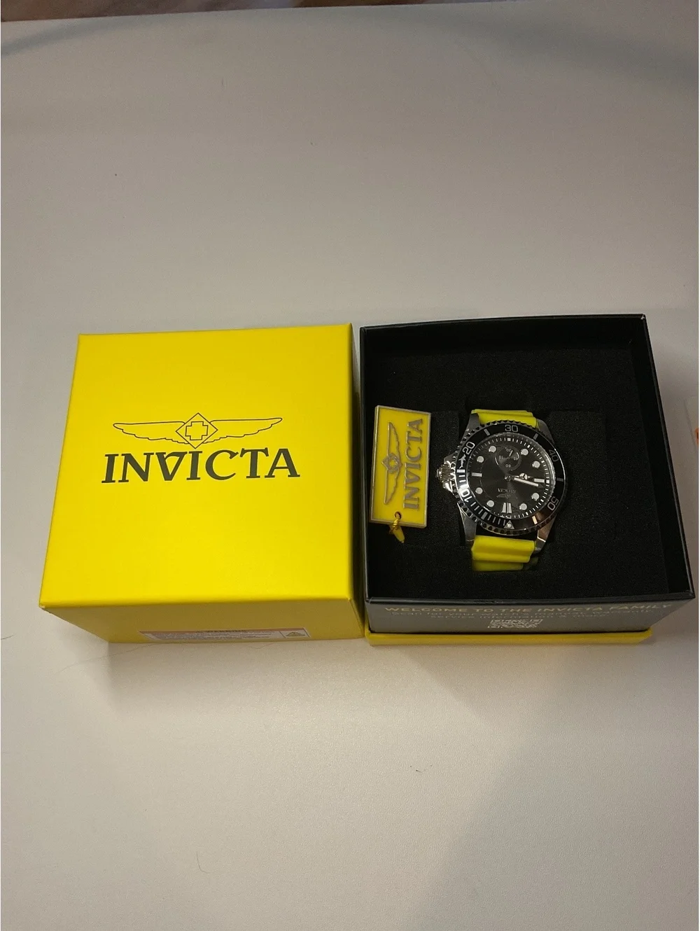 Invicta Men's Dive Watch with Yellow Silicone Band 49339
